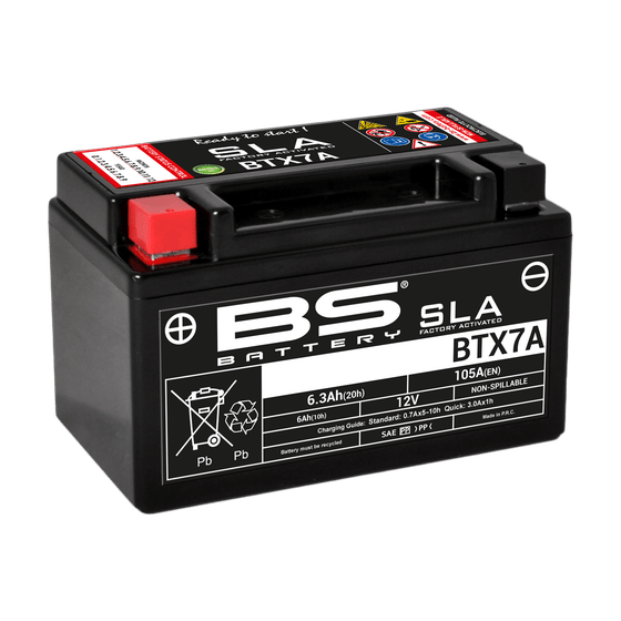 AGILITY 125 (2006 - 2021) btx7a sla 12v battery | BS BATTERY