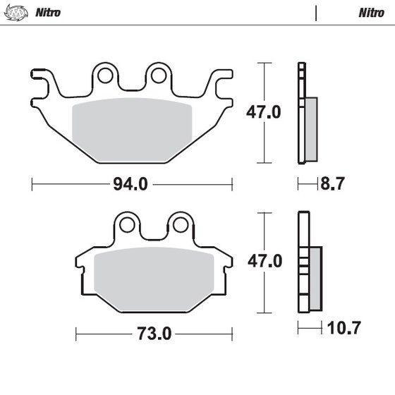 MXU 300 (2006 - 2010) nitro atv brake pad | MOTO-MASTER