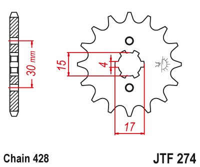 110 ACTIVE (2003 - 2006) steel front sprocket | JT Sprockets