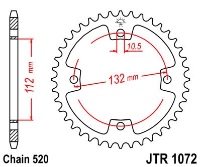 KXR 250 SPORTS (2002 - 2013) steel rear sprocket | JT Sprockets