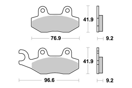 AGILITY 125 (2006 - 2017) brakepads ceramic (713hf) | SBS