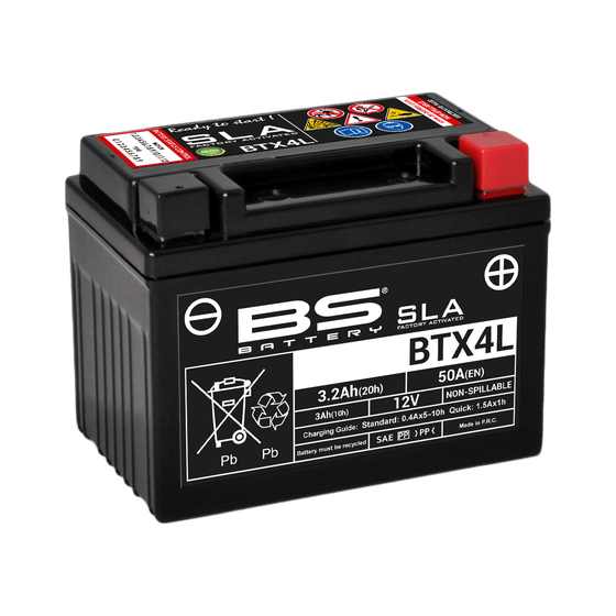 VITALITY 50 2T (2004 - 2017) btx4l/btz5s battery | BS BATTERY