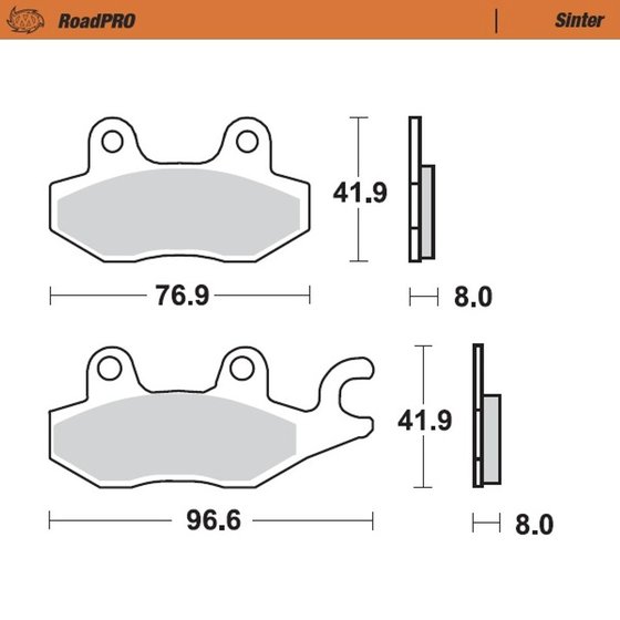 PEOPLE 250 (2007 - 2008) scooter brake pad - roadpro sinter | MOTO-MASTER