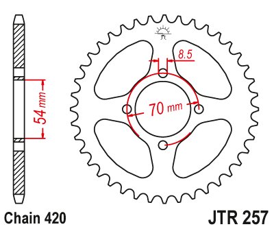 125 JETIX (2012 - 2022) steel rear sprocket | JT Sprockets