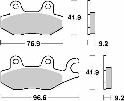 150 MOVIE XL (2001 - 2009) brakepads ceramic (688hf) | SBS