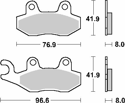 PEOPLE 250 (2006 - 2008) brakepads ceramic | SBS