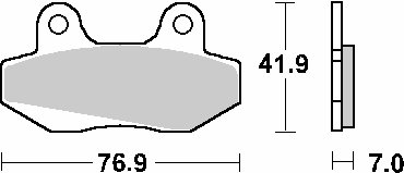 125 JETIX (2008 - 2015) brakepads ceramic (551hf) | SBS