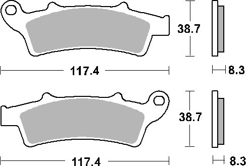 X-TOWN 125 (2016 - 2020) brakepads carbon tech | SBS