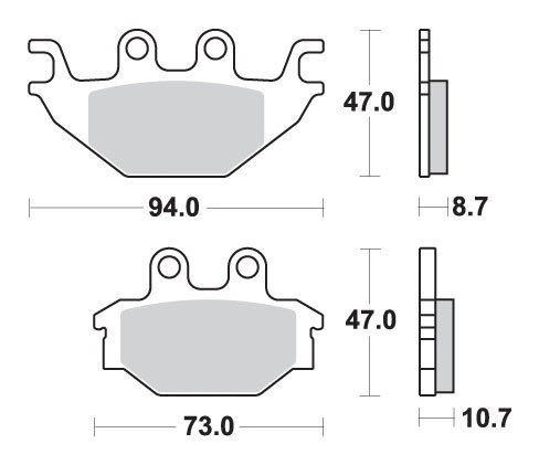 MXU 250 (2006 - 2014) brakepads sintered offroad | SBS