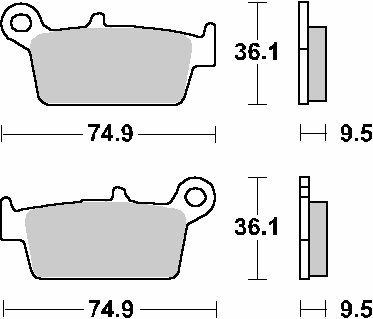 COBRA RACER 50 (1999 - 2000) brakepads ceramic (604hf) | SBS