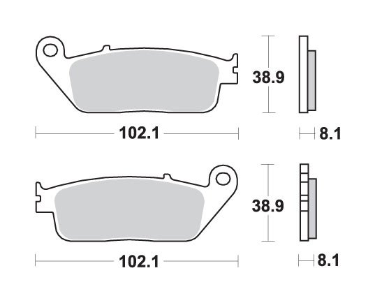 XCITING 500 (2004 - 2015) brakepads maxi sinter | SBS