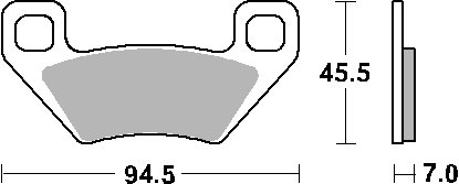 MXU 400 (2008 - 2011) sbs stabdžių kaladėlės racing sintered | SBS