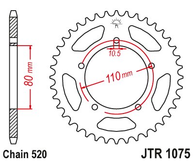 250 VENOX (2004 - 2009) steel rear sprocket | JT Sprockets