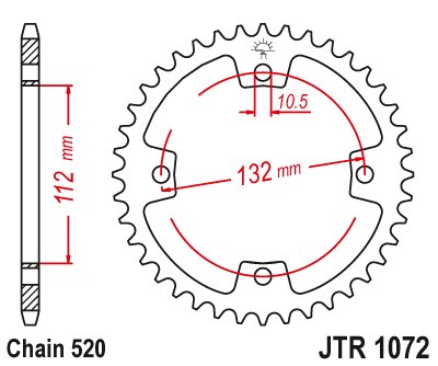 MXU 250 (2005 - 2015) steel rear sprocket | JT Sprockets