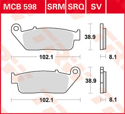 GRAND DINK 125 (2012 - 2016) allround organic standard brake pad | TRW